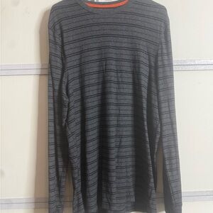 Urban Pipeline Charcoal and Black Striped Long Sleeve Shirt